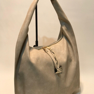 Bej Modern Hobo Omuz Çantası - Günlük Şık Kadın Çanta
