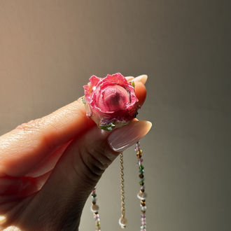 Rainbow Rose Kolye ✨