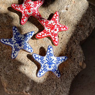 Seramik Deniz Yıldızı Küpe✨