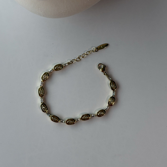 Taşlı Vintage oval bileklik | Xuping 