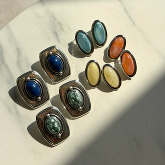 Soft oval küpe ✨
