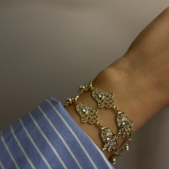 Hamsa Hand Bileklik 14K | Xuping 