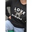 Siyah Love Stripes Sweat