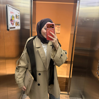 Premium Kısa Trençkot Camel