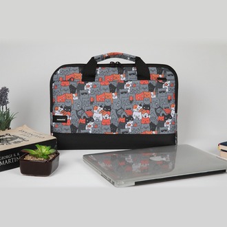 Moserini 13''-14.2'' Taban Korumalı, Omuz Askılı Desenli Macbook Laptop Çantası