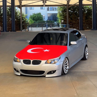 Türk Bayraklı Araç Kaput Bayrağı ( Her Araca Uyumlu )