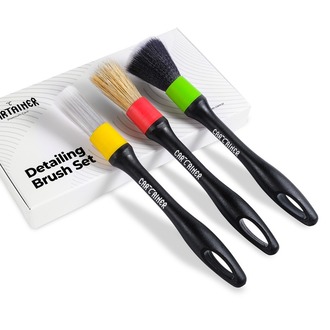 Cartainer Detailing Brush Set 3’lü Fırça Seti Siyah