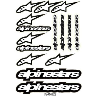 SPONSOR ALPİNESTARS TASARIMLI EKİPMAN KASK MOTORSİKLET STİCKER SETİ