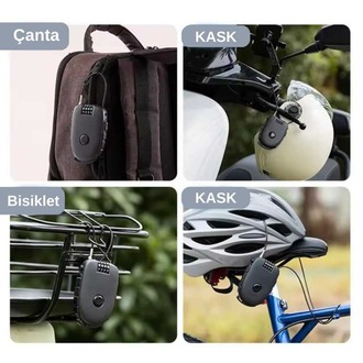 Knmaster Motosiklet Kaskı Kilidi + Knmaster Karbon Çanta Hediyeli 