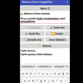 Motorcu Evren - Elektrikli Araç & Motor Yapay Zeka Arıza Teşhis Asistanı (100 Kredi Hediyeli)