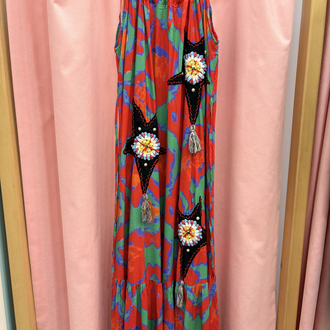 Butik Yazma İşlemeli Elbise