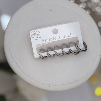 Stainless Steel Gümüş Halka Küpe