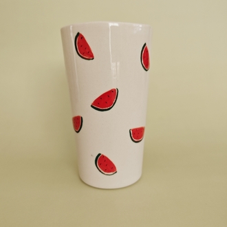 Karpuz Desenli Porselen Bardak 380 ml