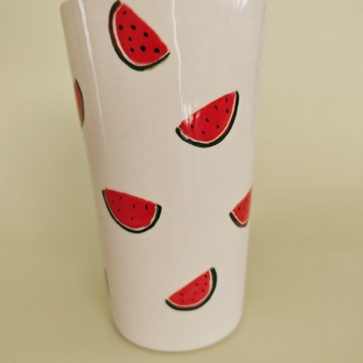 Karpuz Desenli Porselen Bardak 380 ml