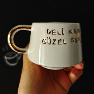 Porselen Altın Fincan 180 ml (duble Türk kahvesi)