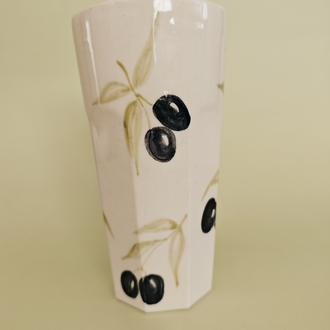 Zeytin Desenli Porselen Bardak 380 ml hacimli
