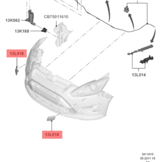 Ford Cmax Far Yıkama Kapağı 11-15