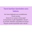 Tarot Bakımı ( 1 soru ) 