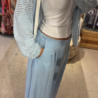 İtalyan tasarım bol paça pantolon