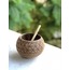 Coco cup pyramide + good vibes only mottolu bambu pipet