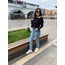 Kayık Yaka Bluz Siyah