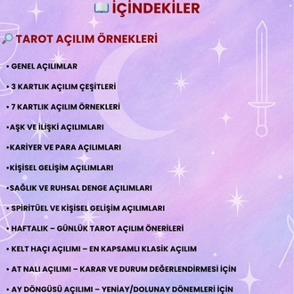 Tarot Açılım Rehberi - 114 Sayfa - (PDF)