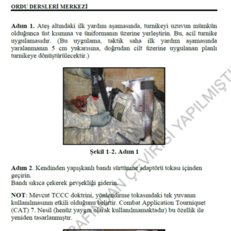 Taktik Savaş Yaralı Bakımı (TCCC) El Kitabı - Resmi Askeri İlk Yardım Doktrini (Türkçe PDF)