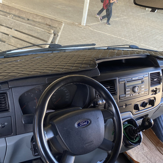 FORD TRANSİT 2007/2012 model arası SİYAH, Siyah Püskülsüz Torpido ÖRTÜSÜ