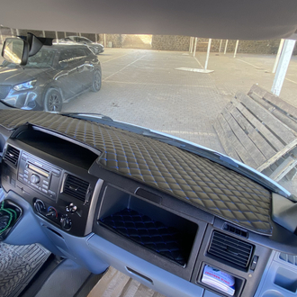 FORD TRANSİT 2007/2012 model arası SİYAH, MAVİ Püskülsüz Torpido ÖRTÜSÜ
