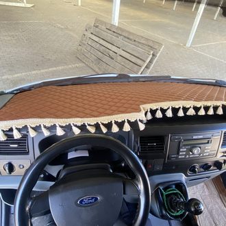FORD TRANSİT 2007/2012 model arası TABA, BEJ Püsküllü Torpido ÖRTÜSÜ