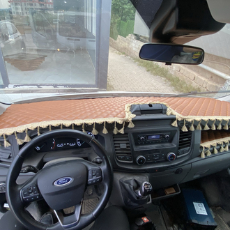 FORD TRANSİT TABA BEJ PÜSKÜLLÜ 2020 model ve sonrası için uyumlu Torpido örtüsü