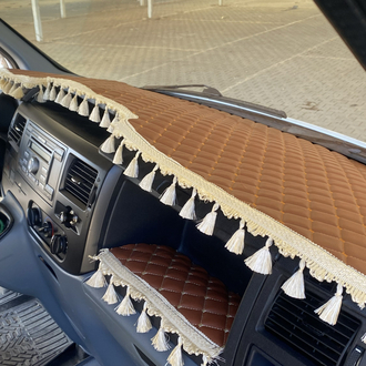 FORD TRANSİT 2007/2012 model arası TABA, BEJ Püsküllü Torpido ÖRTÜSÜ