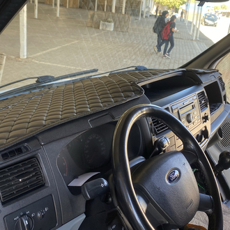 FORD TRANSİT 2007/2012 model arası SİYAH, Siyah Püskülsüz Torpido ÖRTÜSÜ