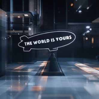Scarface World Is Yours Zeplin – Işıklı Dekoratif Masa ve Oda Lambası