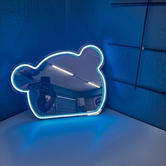 Neon Işıklı Ayıcık Ayna