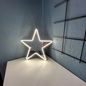 Neon Işıklı Yıldız Ayna