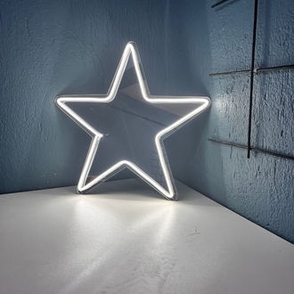 Neon Işıklı Yıldız Ayna