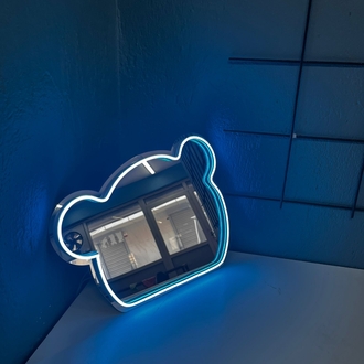 Neon Işıklı Ayıcık Ayna