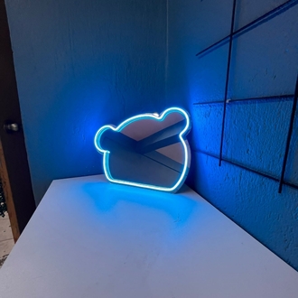 Neon Işıklı Ayıcık Ayna