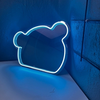 Neon Işıklı Ayıcık Ayna