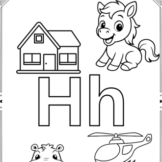 Alphabet A-Z Workbook: Letter Tracing, Coloring, Beginning Sounds (Digital Download)