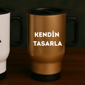 Kulplu Çelik Bardak Termos 