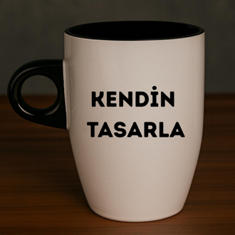 İçi ve Kulpu Siyah Latte Kupa