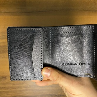 Kişiye Özel İsimli Gucci Siyah Deri Kartlık