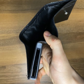 Kişiye Özel İsimli Gucci Siyah Deri Kartlık