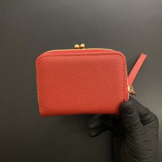 Fermuarlı Klipsli Mini Timsah Desen Kırmızı Kadın Cüzdan