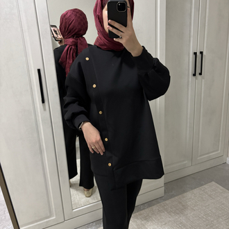 Scuba Kumaş Siyah 2’li Takım