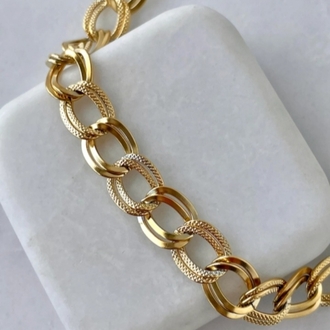 Çelik Halka Geçmeli Samanyolu Gold Bileklik