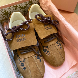 Miu Miu Leopard Sneaker – Kahverengi