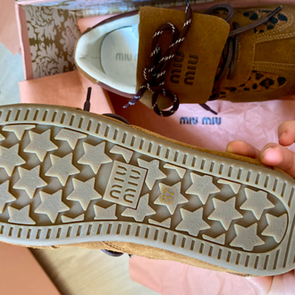 Miu Miu Leopard Sneaker – Kahverengi
